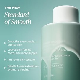 Saltair KP Body Milk – AHA BHA Milky Toner to Visibly Smooth Rough & Bumpy Skin – 10% Glycolic, 2% Salicylic Acid Chemical Body Exfoliator – Softening, Moisturizing Formula with Urea – 10oz