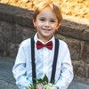 Bskifnn Kids Bow Tie Classic Solid Color Satin Bow Tie