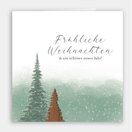 Original Wooden Greeting Card - Special Christmas Card with 3D Wooden Sticker Tree - Greeting Card for Christmas Greetings, Merry Christmas, Merry Christmas, Christmas Card with Envelope