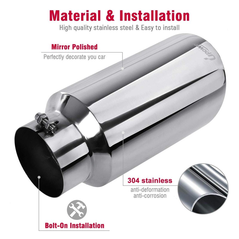 Upower Diesel Exhaust Tip 5" Inlet 7" Outlet 15" Long