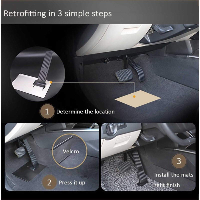 LZAHSH Car Pedal Extender Modification Floor Standing Accelerator, Reduce Fuel