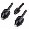 Chargenyang 3 Pcs Keyless Drill Chuck Bit 1/4 Inch Hex