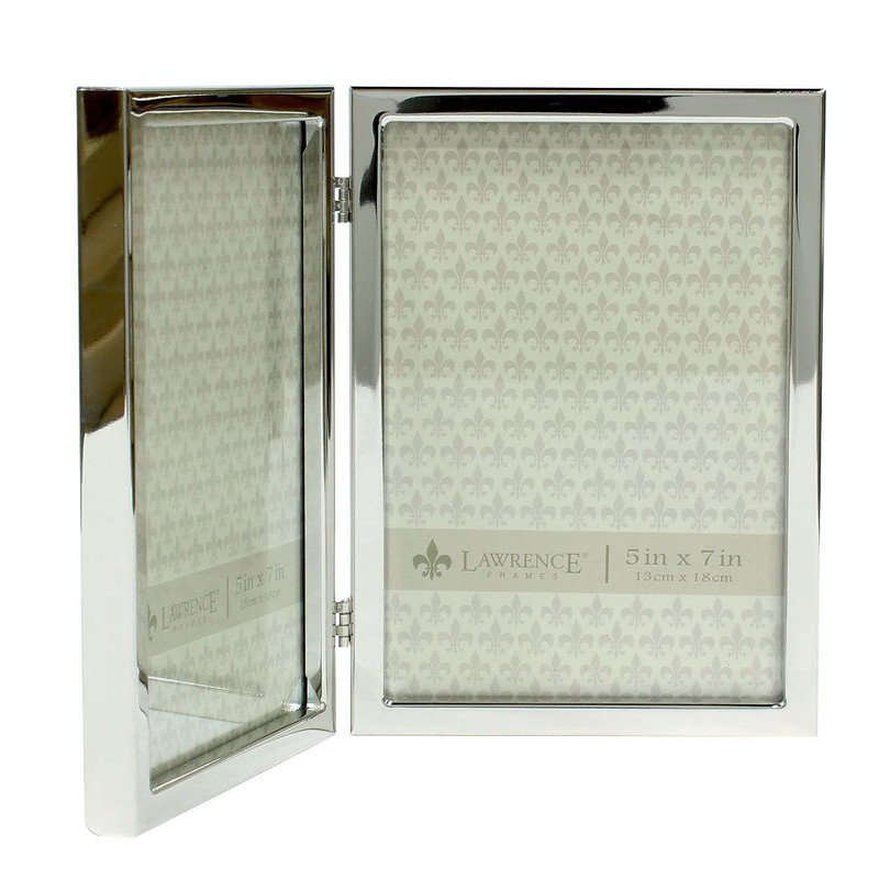 Lawrence Frames Metal Frame, Standard, Silver, 5x7 Double