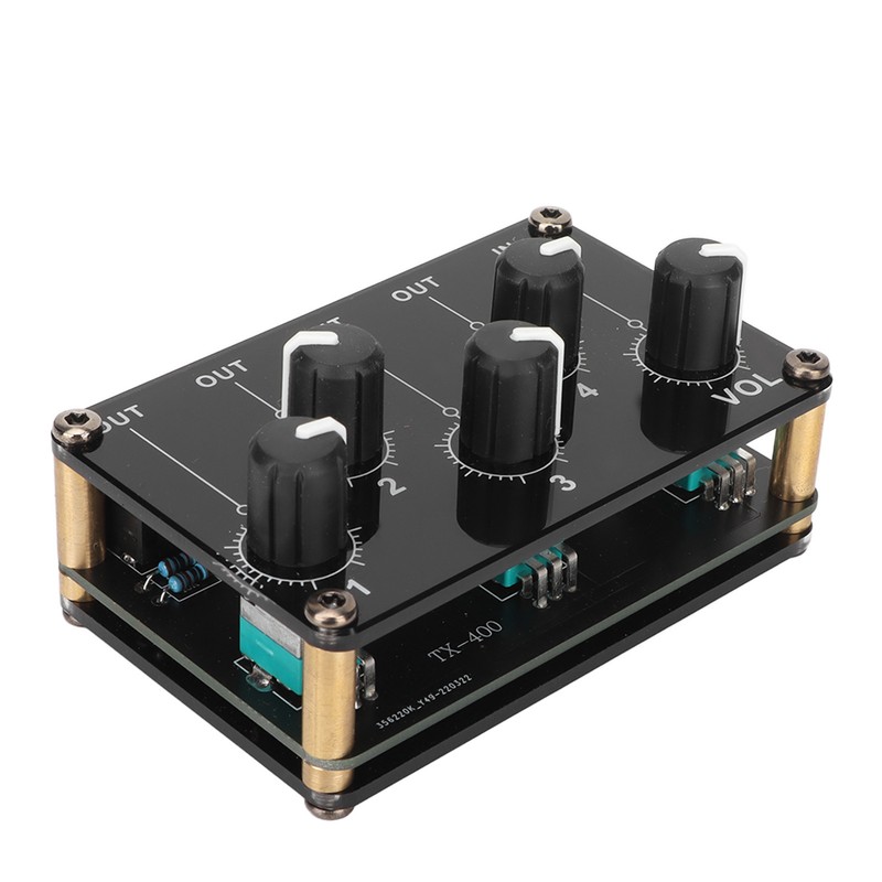 Mini Stereo 4 Channel Line Mixer Low Noise Professional 4