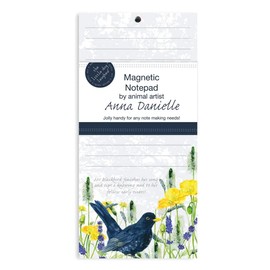 Magnetic Notepad Mr Blackbird an Early Riser Bird Themed Tuppence A Bag Notebook TABMP06