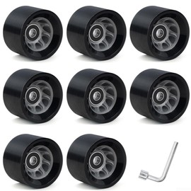 8 Pack Indoor Quad Roller Skate Wheels for Roller Derby Speed Skating, Artistic,Rink & Rhythm Skates, PU Wear-Resistant Wheels Double-Row Roller Skates Accessories