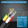 RESHAKE 14 Gauge 5 Conductor Wire,49.2FT 14/5 Tinned Copper 5