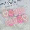 Pearl dot handmade nail tips - Oval L / 진주