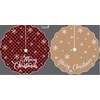 OurWarm 72 Inch Christmas Tree Skirt with Scalloped Edge, Double-Sided