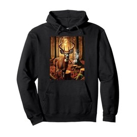 CigarBuck Cigar Smoking Whitetail Deer Buck Pullover Hoodie