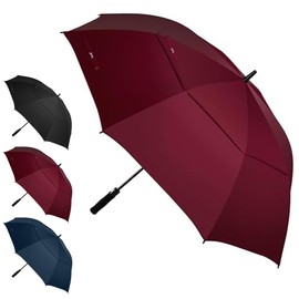 JPAXI Premium Windproof Golf Umbrella - 62/47/54 Inch Large Oversize Design for Rain Automatic Open Ultimate UV Protection- Water Repellent Double Canopy Vented - Best Sport Umbrella