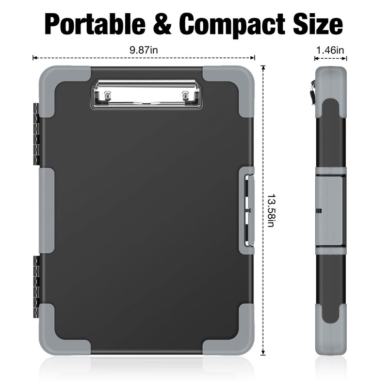 Sooez Toughest Clipboard with Storage, Internal Pen Pouch Included, Letter/