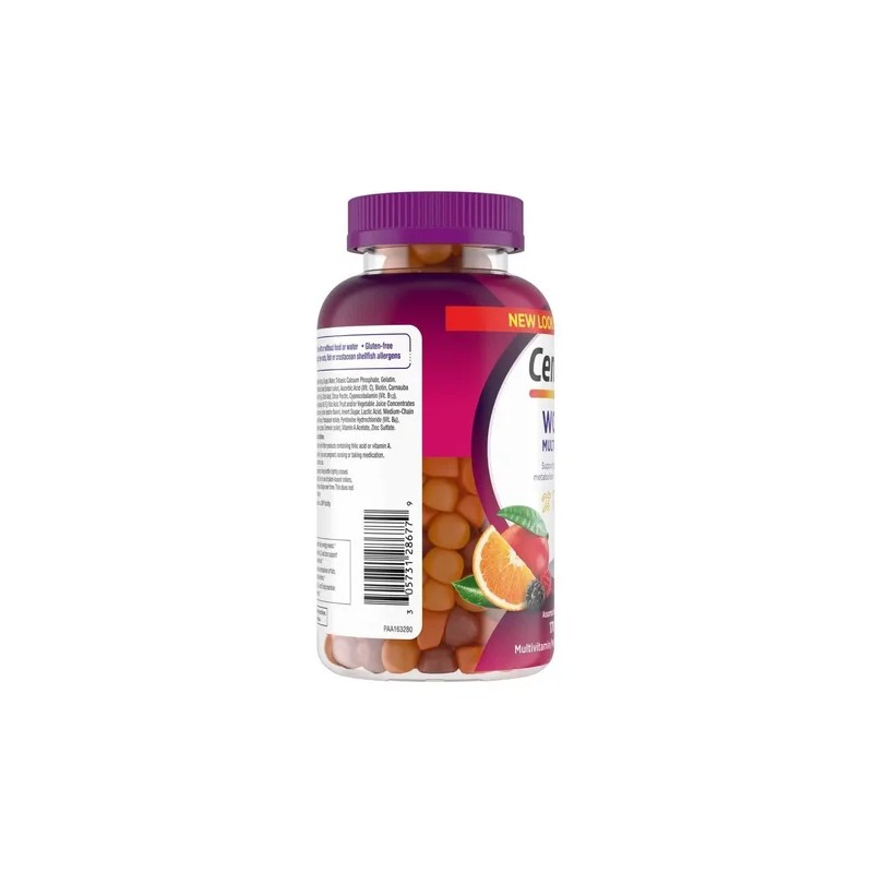 Multivitaminico Centrum Mujer Sabor Frutas 170 Gomitas V35