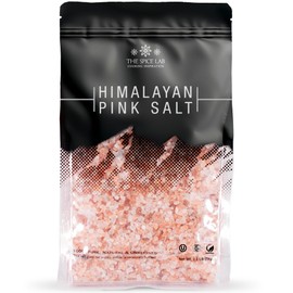 The Spice Lab Pink Himalayan Salt – Coarse Grain, 2.2 lb / 1 Kilo - Himalayan Pink Salt for Grinder Refill – Gourmet Pure Crystal – Kosher & Natural Certified