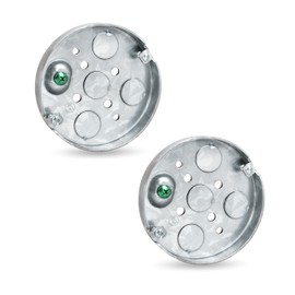 4 inch Round Ceiling Pan Metal Pancake Box for Outlets, Round Shallow Electrical Box,1/2-Inch Deep,1/2-Inch Bottom Knockouts,for Outlets with 4 inch Diameter(2 Pack)