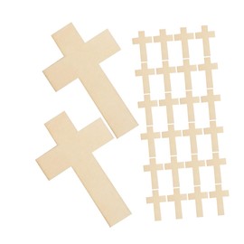 Gadpiparty 25pcs Unfinished Wooden Cross Cutouts Blank Wood Pieces for Crafting Art Projects Home Decor and