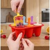 Ice Lolly Moulds, 6 Cavity Ice Lolly Moulds with Sticks