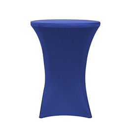 YOUR CHAIR COVERS - 32" D x 42" H Highboy Cocktail Round Stretch Spandex Table Cover - Royal Blue, Fitted Elastic Tablecloth for Round Tables, Outdoor Party DJ Tradeshow Banquet Vendor Wedding