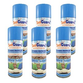 SUNGUARD Fabric UV Protectant and Sealant (6 PACK) Spray for Garden and Home Prevents Fading Spills & Stains