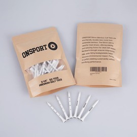 ONSPORT Bamboo Golf Tees with Measurements 50 Pack