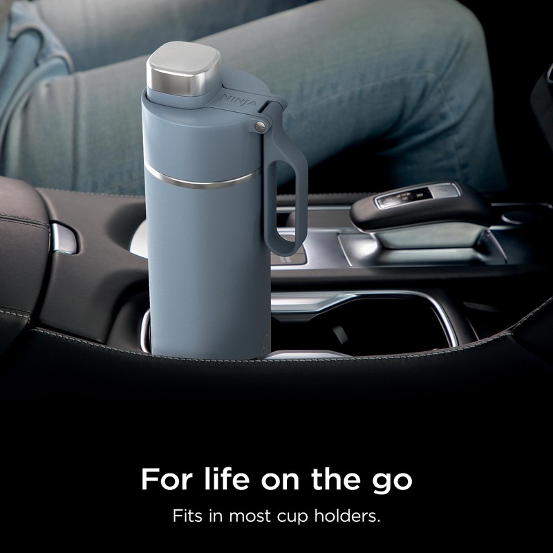 Ninja Thirsti 24oz Travel Bottle for Sparkling Drinks, Fizzier Longer,