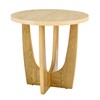 espidoo Round Side Table Modern Wooden: 25" End Table with
