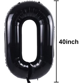 TONIFUL 40 Inch Large Black Number 25 Balloons Giant Digit 25 or 52 Helium Balloons, Foil Mylar Big Number Balloons for 25th or 52nd Birthday Party 25th or 52nd Anniversary Supplies Decorations