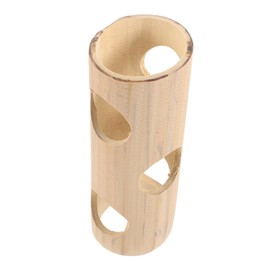 Sosoport Hamster Bamboo Hideout Tunnel Plaything Medium Natural Chew Toy for Hamsters and Guinea Pigs Safe Shelter for Crawling and Resting Random Styles