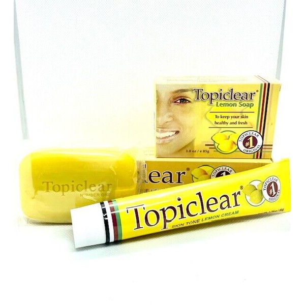 Topiclear Lemon Skin Tone Cream 1.76 oz & Topiclear Lemon Soap 3.0 oz