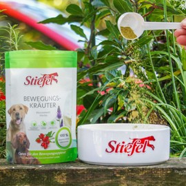 Stiefel Bewegungskräuter für Hunde, 100% naturbelassene Kräutermischung, unterstützen die Gesunderhaltung von Gelenken, Sehnen & Bändern, für Agilität & Beweglichkeit, 100g