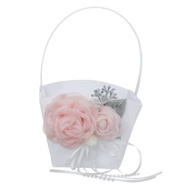 STOBAZA Wedding Flower Basket Handheld Petal Storage Basket for Bride Portable and Lightweight for Flowers Candies and for Weddings and Special Occasions