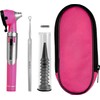 Mini Pocket Pink Fibreglass Otoscope for Adults Children with Extra