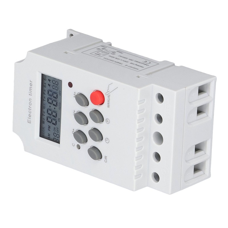 Electronic Timer Switch DIN Rail LCD Microcomputer Electron Intelligent Controller