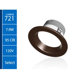 DLR4(v6) 4-inch Oil-Rubbed Bronze Selectable Recessed LED Downlight (DLR4607120SOB)