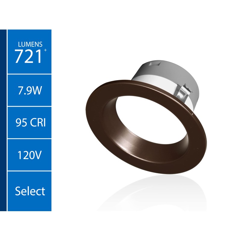 DLR4(v6) 4-inch Oil-Rubbed Bronze Selectable Recessed LED Downlight (DLR4607120SOB)
