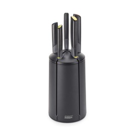 Joseph Joseph 10527 Elevate Knives Carousel Knife Set with Rotating Storage Stand, 6-piece, Black (updated)