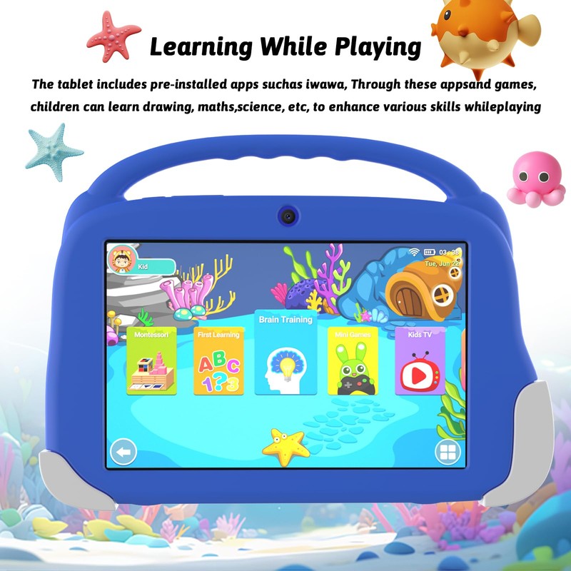 Aheadthink 7 inch Tablet Kids Tablet (Blue)