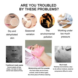 5 PCS Maskenpulver, Peel-Off Maske Mit Zubehör, Facial Mask Powder Professionell, Maskenpulver Für Feuchtigkeit, Straffung & Beruhigung, DIY Gesichtsmaske Für Spa Und Zuhause (B)