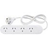 HPM Standard 4 Outlet Powerboard White