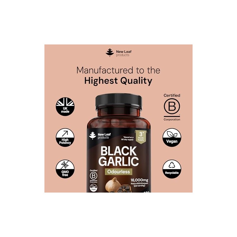 Garlic Extract Capsules - Aged 36 Months - 16,000mg Equivalent