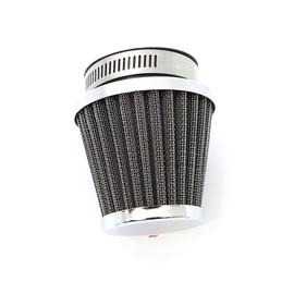 Chrome Pod Filter - 52mm - Compatible with Honda Kawasaki Suzuki Yamaha