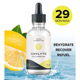 Daylyte Electrolyte Drops, Lemon, Sugar Free Daily Hydration Supplement with Magnesium, Calcium, & Zinc (29 Servings)