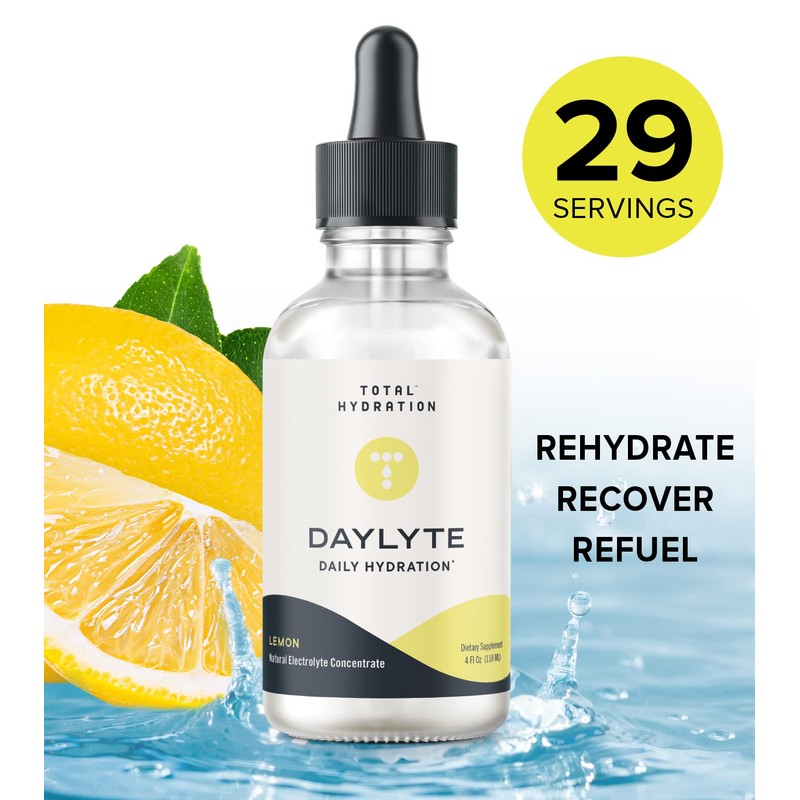 Daylyte Electrolyte Drops, Lemon, Sugar Free Daily Hydration Supplement with