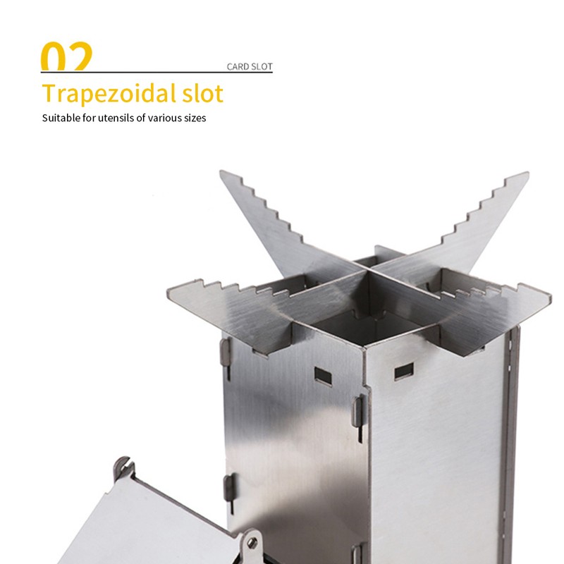 Outdoor Convenient Stove Foldable Portable Stainless Steel Wood Burning Stove