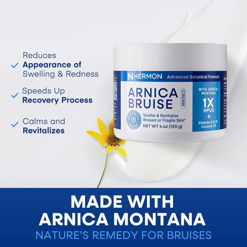 Hermon Arnica Bruise Cream Extra Strength: Fast-Acting for Bruising &