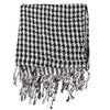 Arab Shemagh Kafiya Square Scarf, White & Black
