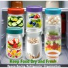 Klemon 6 Pack Glass Salad Jars with Lids Meal Prep,Salad