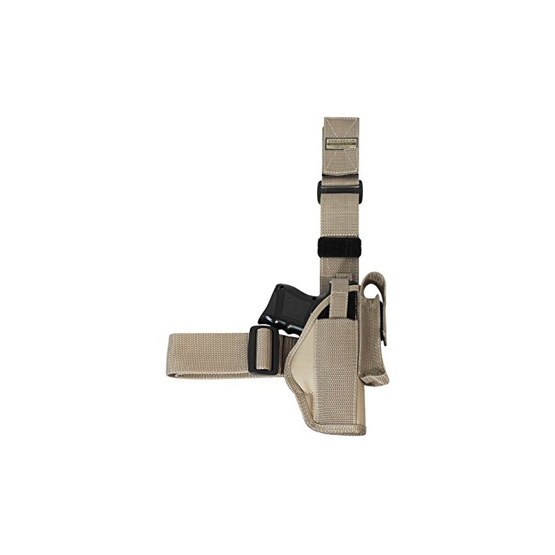 Barsony New Desert Sand Tactical Drop Leg Holster for Springfield