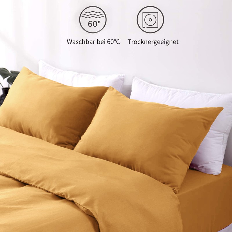 Hafaa Pillow Cases 2 Pack Brushed Microfiber Plain Pillow Cases