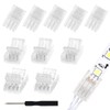RGBZONE 10Pcs 3 Pin 10mm LED Strip Connectors Gapless Solderless